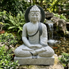 Large Granite Buddha Statue Zen Garden Temple Meditation Decor