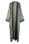 Gray Kimono Robe, Handmade Boho Festival Beachwear, Morning Robe, Beach Cover Up L-2X