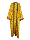 Women Golden Printed Robe, Lounge Wear, Resort Wear, Flowy Jacket, Duster, L-2X