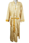 Bohemian kimono Robe with belt, Bachlorette Gift, Peach Floral Printed Jacket, L-2X