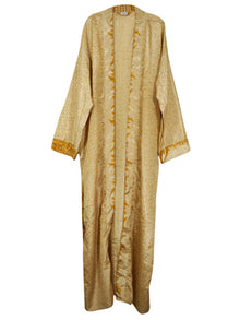  Bohemian Kimono Robe with belt, Bachlorette Gift, Peach Floral Printed Jacket, L-2X