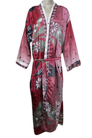 Pink Floral Print Resort Wear, Flowy Jacket, Duster Jacket, Comfortable Flowy Robe L-2X