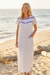 White Maxi Dress Floral Printed Kaftan | Boho Chic Beach & Resort Wear for Women  XL