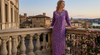 Women's Floral Kaftan Nightgown | Purple Begonia Print Maxi Nightdress M
