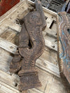 Vintage Corbel Wooden Shelf Bracket, hand carved, Carved wooden dragon corbel