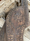 Vintage Corbel Wooden Shelf Bracket, hand carved, Carved wooden dragon corbel