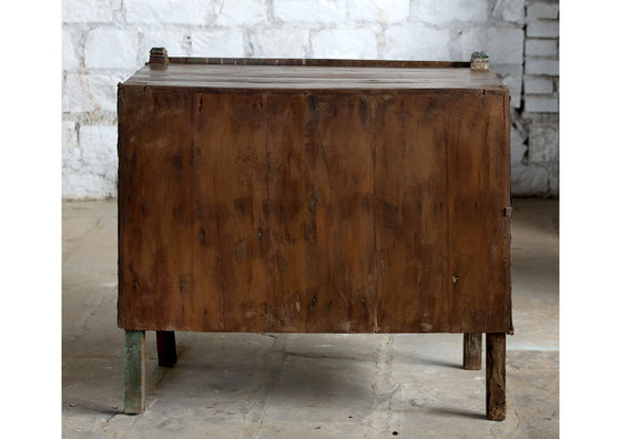 Antique Farmhouse Sideboard Carved Rustic Wood Chest Ranch Decor 53x38