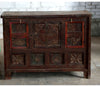 Antique Farmhouse Sideboard Carved Rustic Wood Chest Ranch Decor 53x38