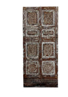 Vintage Whitewash Carved Doors Floral Carved Single Door Interior Sliding Barndoor 80x35