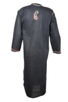 Boho Black Summer Tunic Midnight Muse with Beach Cover Up Embroidery Kurti L