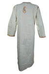 White Cotton Boho  Lightweight Summer Tunic with Handcrafted Beach Cover Up L