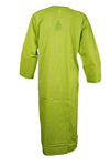 Light Green Boho Cotton Tunic – Embroidered Summer Beach Cover-Up L