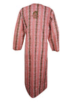 Light Peach Boho Chic Tunic – Summer Embroidered Cotton Beach Cover-Up L