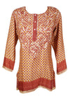 Red Embroidered Cotton Tunic – Perfect for Boho Summer Vibes & Beach Cover-Up XL