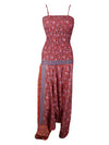 Womens Silk Jumpsuits, Red Onepiece Jumper Dress S/M