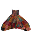 Women Multi-Color Floral High Waist Patchwork Boho Harem Pants S/M/L