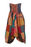 Women Multi-Color Floral High Waist Patchwork Boho Harem Pants S/M/L