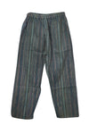 Women's Green Striped Wide-Leg Pants – Boho High-Waist Harem Trousers S/M