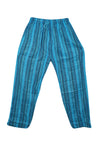 
Women's Dark Blue Striped Wide-Leg Pants – Flowy High-Waist Boho Beach Trousers S/M
