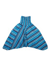 Women Harem Hippie Pant, Blue Stripe Print Cotton Pants, Baggy, Yoga Pants S/M/L