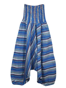  Unisex Hippie Pant, Blue Stripe Pants