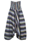 Unisex Harem Hippie Pant, Multi Stripe Print Cotton Pants, Baggy, Yoga Pants S/M/L