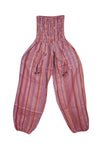 Baggy pants, Cotton Pant, Pink Patchwork Bohemian Pants, High Waist Pants S/M/L
