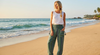 Boho Handmade Green & Blue Stripe Cotton Harem Pants | Women's Hippie Lounge S/M/L
