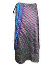 Women Sari wrap skirt Purple Summer Magic Skirts, One Size