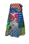 Womens Colorful Wrap Around Skirts, Fun Patchwork Beach Skirts, One Size