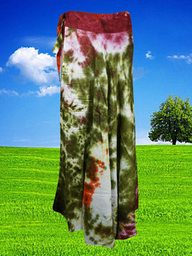 Women Wrap Maxi Skirt, Tie Dye Long Skirt, Beach Gypsy Skirts One Size