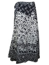 Womens Animal Print Wrap Skirt, Cotton Black White Wraparound Skirts One size