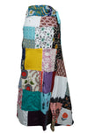 Women’s Multicolour Floral Wrap Skirt – Cotton Patchwork Bohemian Maxi Skirt  One-Size