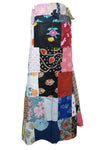 Sunshine Floral Patchwork Wrap Skirt – Cotton Boho Wrap Around Long Skirt