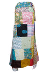 Multicolor Cotton Bohemian Wrap Skirt – Exotic Hippie Long Magical Skirt