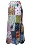 Arctic Blue Bohemian Hippie Cotton Wrap Skirt – Exotic Flowy Boho Skirt for Women