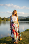 Multicolor Patchwork Long Skirt – Boho Chic Summer Beach Wrap Skirt