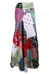 Multicolor Patchwork Long Skirt – Boho Chic Summer Beach Wrap Skirt