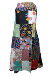 Multicolor Patchwork Long Skirt – Boho Chic Summer Beach Wrap Skirt