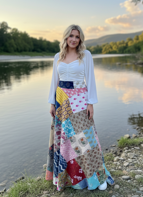 
Boho Beige Multi-Floral Wrap Skirt – Effortless Chic Beachwear for Free-Spirited Women
