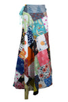 Boho Pink Floral Wrap Skirt – Lightweight Multi-Color Beach Cover-Up for Women