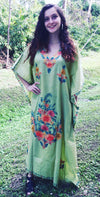 Women's Travel Caftan Maxi Dress, Boho Maxidress, Snow White Kaftan Dresses L-2X