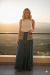 Boho Chic Lapis Blue Wide-Leg Palazzo Pants – Flowy, Handmade Comfort