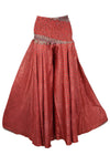 Boho-Chic Red Floral Palazzo Pants – Breezy Divided Gypsy Skirt for Women