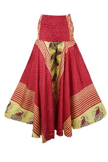  Boho-Chic Cardinal Red Palazzo Pants: Flowing, Handmade and Stylish Beachy Vibes