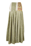 Women's Sage Green Boho Palazzo Pants – Handmade Floral Wide Leg Flowy Trousers  SM