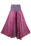 Cranberry Pink Boho Skirt Pants – Handmade Flowy Divided Maxi Skirt for Beach SM