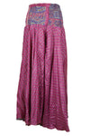 Cranberry Pink Boho Skirt Pants – Handmade Flowy Divided Maxi Skirt for Beach SM