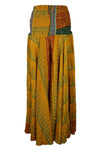 Bohemian Mustard Yellow Flared Skirt Pants – Handmade, Flowing & Breezy Summer Style SM