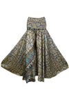 Women’s Bohemian Dark Gray Wide-Leg Pants – Flowy Divided Skirt for Effortless Boho Style SM